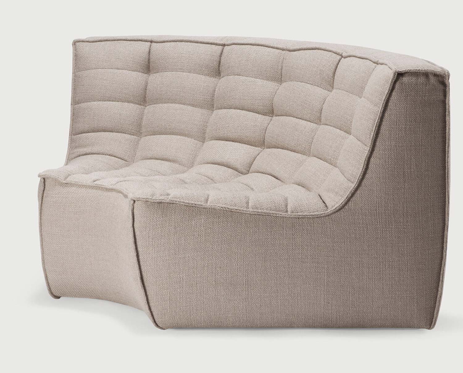 N701 Soffa 90° Runt Hörn | Tyg Beige | Ethnicraft | Tibergs Möbler