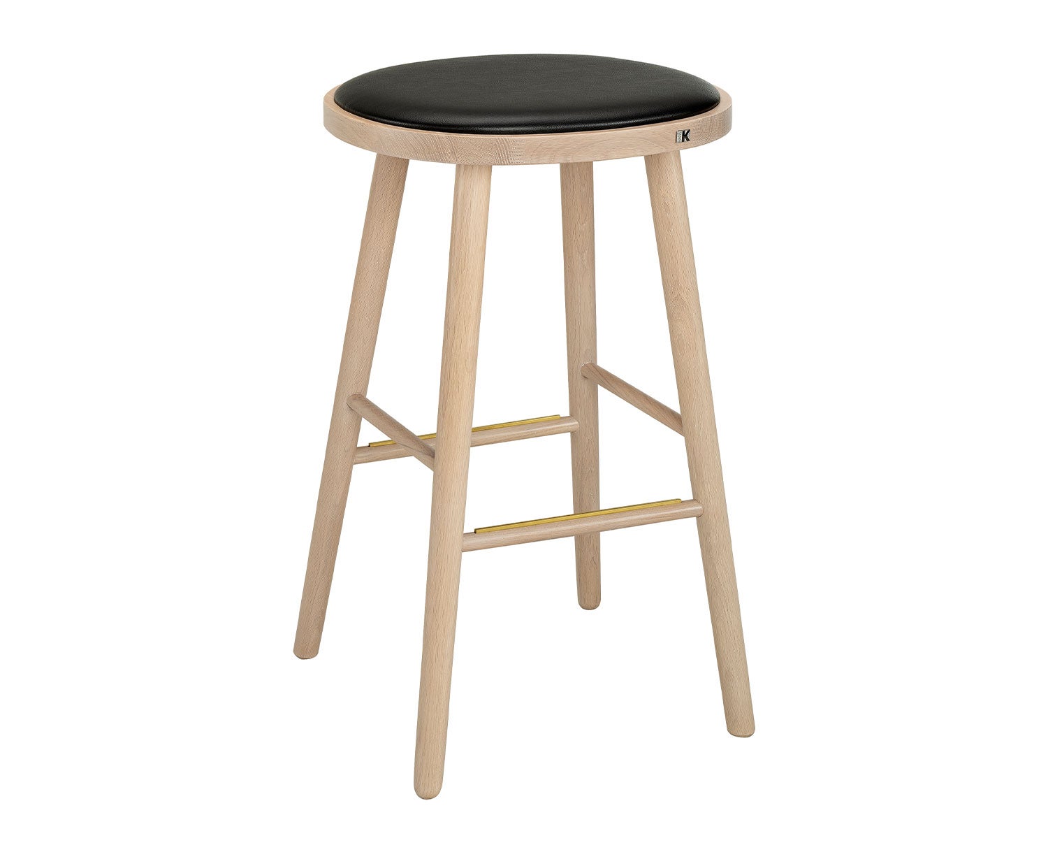 Colibri-Barpall-63-Vitoljad-Ek-Bonded-Lader-Svart