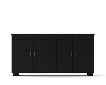 9914B CAMDEN SKÄNK 4 D WHITE 164B x 42D x 83H, träd-2+2-hyllor-FRONT