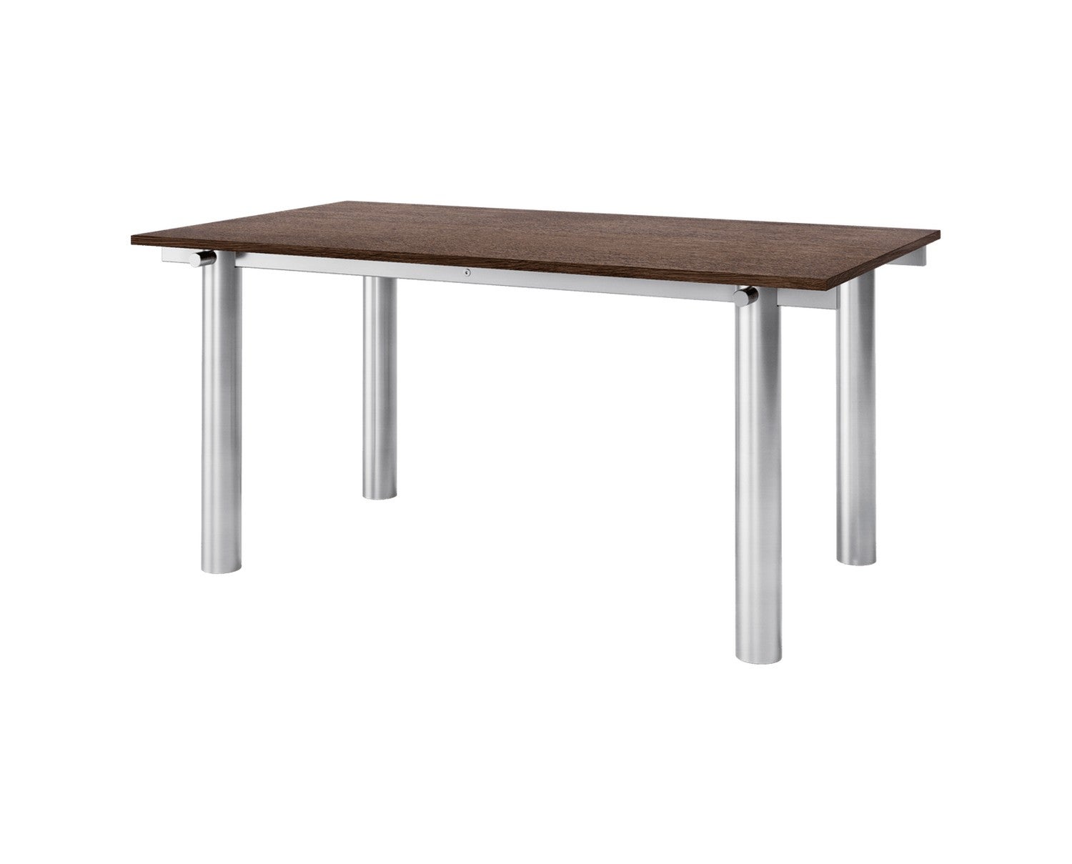 Ferm-Living-Atura-Matbord-160x90-Brushed-Steel-Dark-Stained-Oak-2c