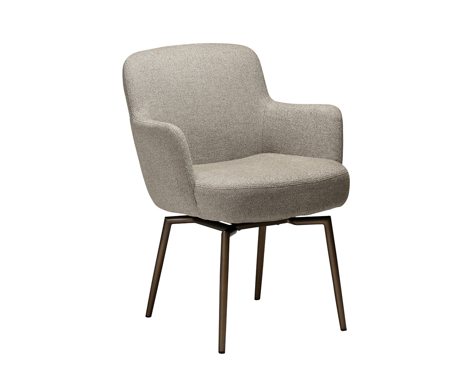 Dan-Form-Ethos-Arm-Chair-Pebble-Earth-Boucle-Antique-Brass