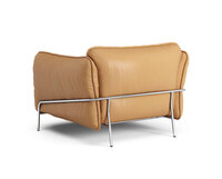 Fåtöljen Continental. Krom. Läder Baltique 43001. 