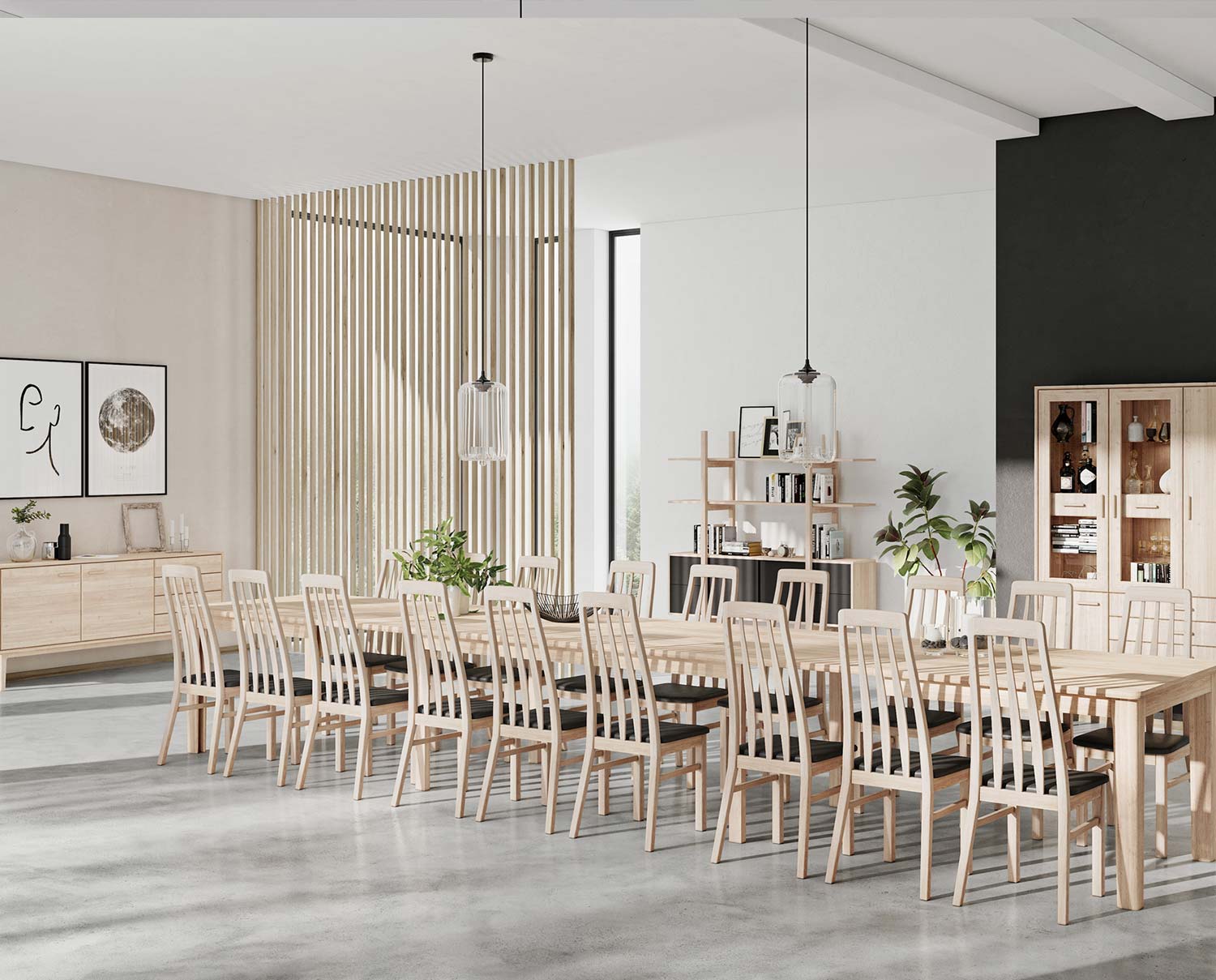 CASØ 701 Långbord med Eva Stol i matplats