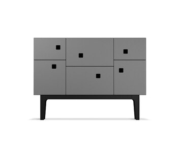 Peep C2 Skåp i färgen Grå med ben i svartlackad ek