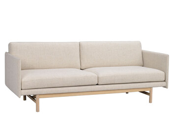 Hammond 3-sits soffa, beige tyg med vitpigmenterad ek | Rowico