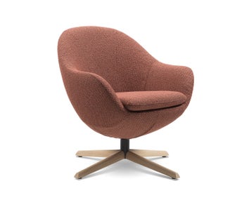 Orion Fåtölj Träfot i tyget Taffie Rose