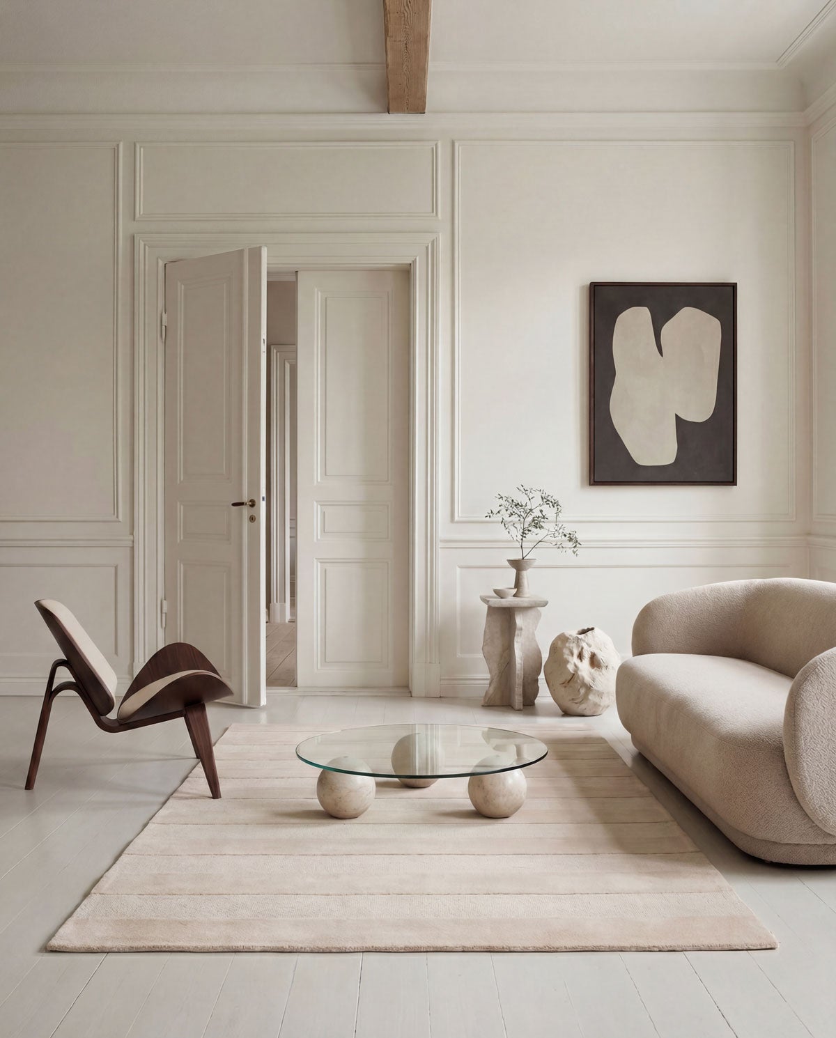 Classic-Collection-Stripe-Boucle-Rug-Beige-Lifestyle