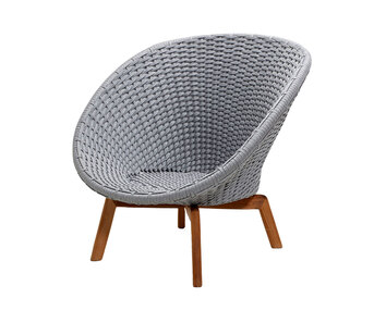 Peacock lounge chair, Teak, Light Grey 5458ROLGT