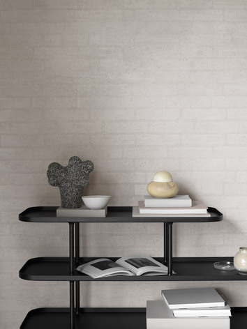 Slice Hylla Lång med dekorativa detaljer