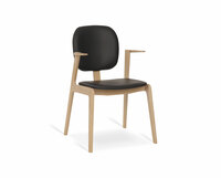 Karmstol | Läder Black 93