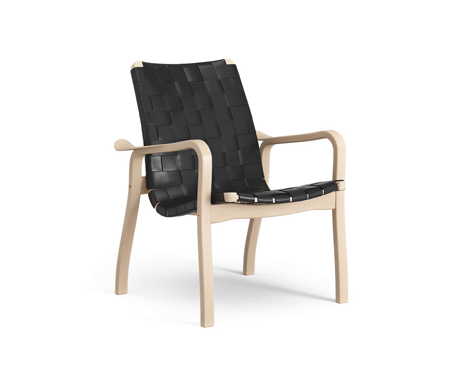 Swedese-Primo-Low-Varnished-Beech-Strap-Leather-Black