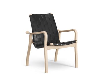 Swedese-Primo-Low-Varnished-Beech-Strap-Leather-Black