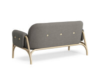 Soffan Button i tyget Main Line Flax 26, med trästativ i lackad ek