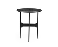 Floema Soffbord Ø40 | Runt | Svart Marmor
