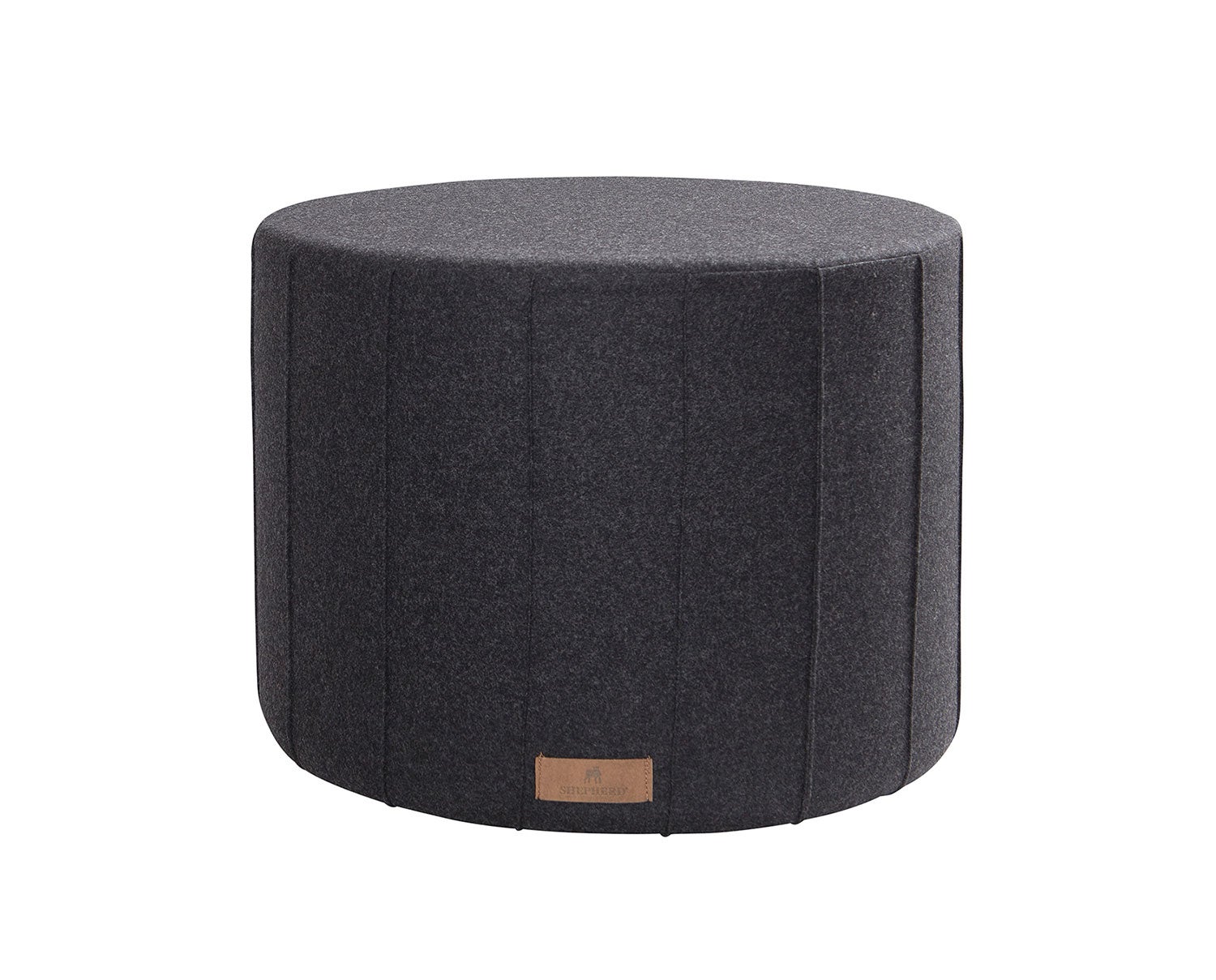 Anja ullpuff 50x40 rund i färg svart från Shepherd