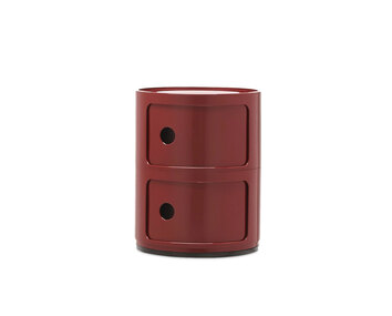 Componibili med två lådor i färgen Burgundy