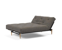 Colpus Bäddsoffa med ljusa ben i tyget 216 Flashtex Dark Grey