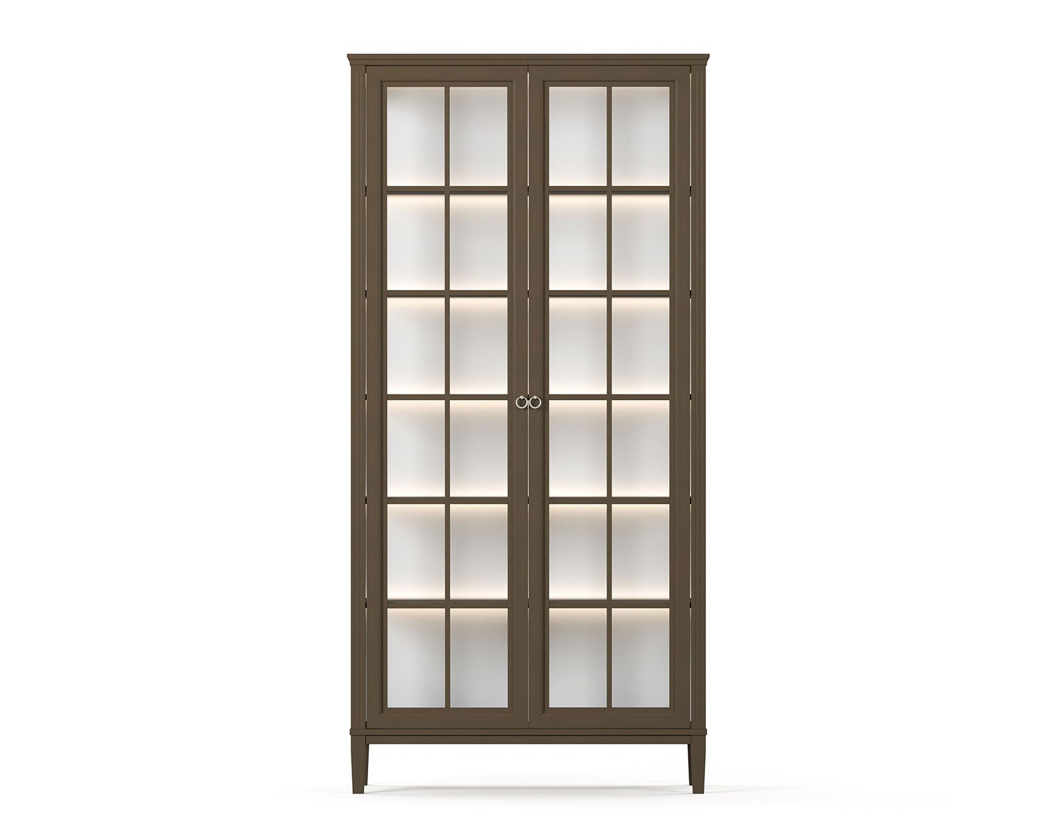 Stockholm 2.0 Vitrinskåp i färgen Mocha