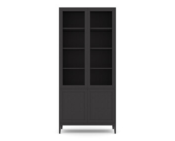 Edge 2.0 Vitrinskåp 4 Dörrar Black