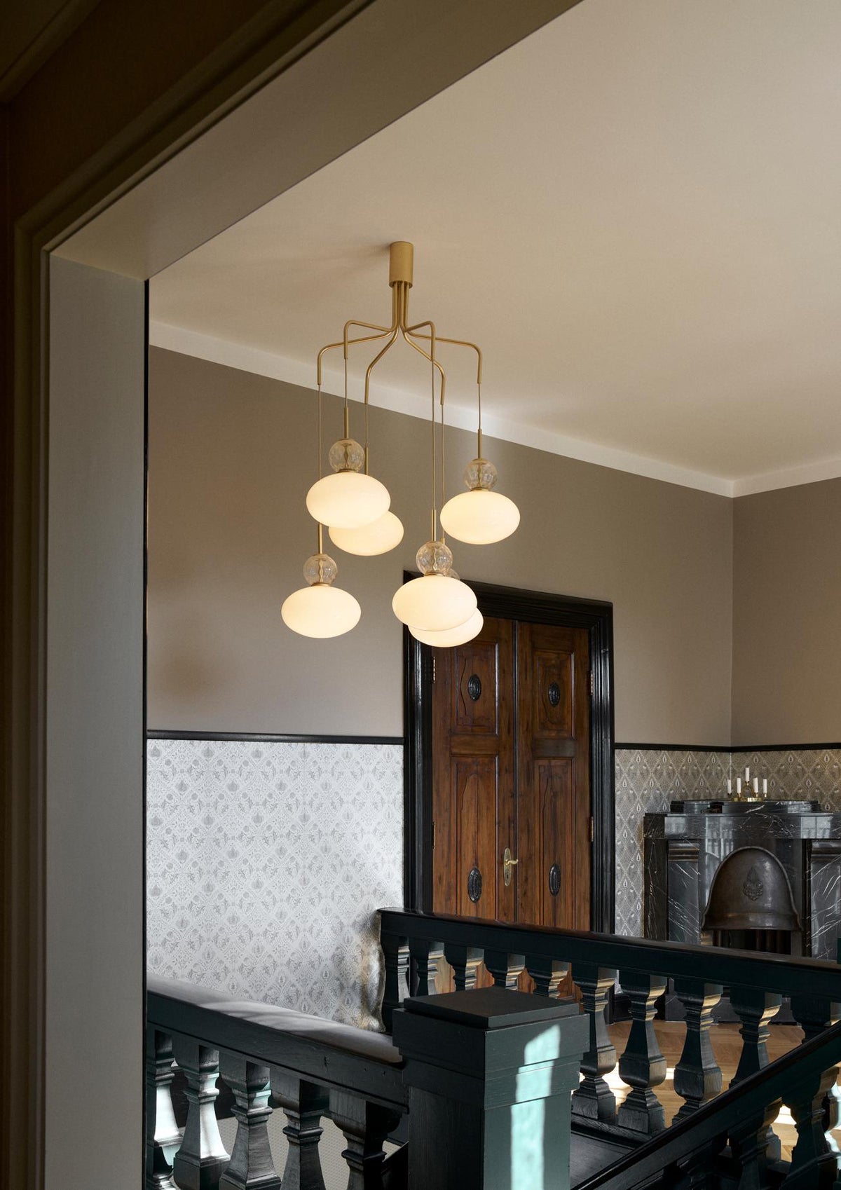 Nuura-Rizzatto-Cluster-6-Chandelier-Satin-Brass-Opal-Lifestyle