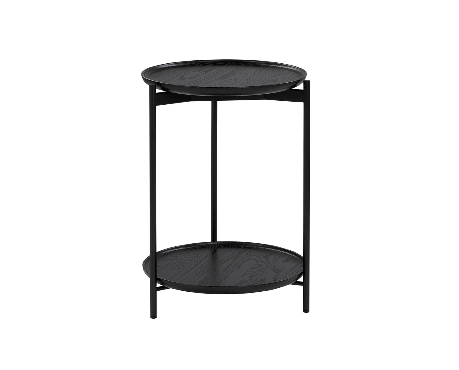 Soffbordet Plateau, i svartbetsad ask. Diameter 40.  Höjd 55. 