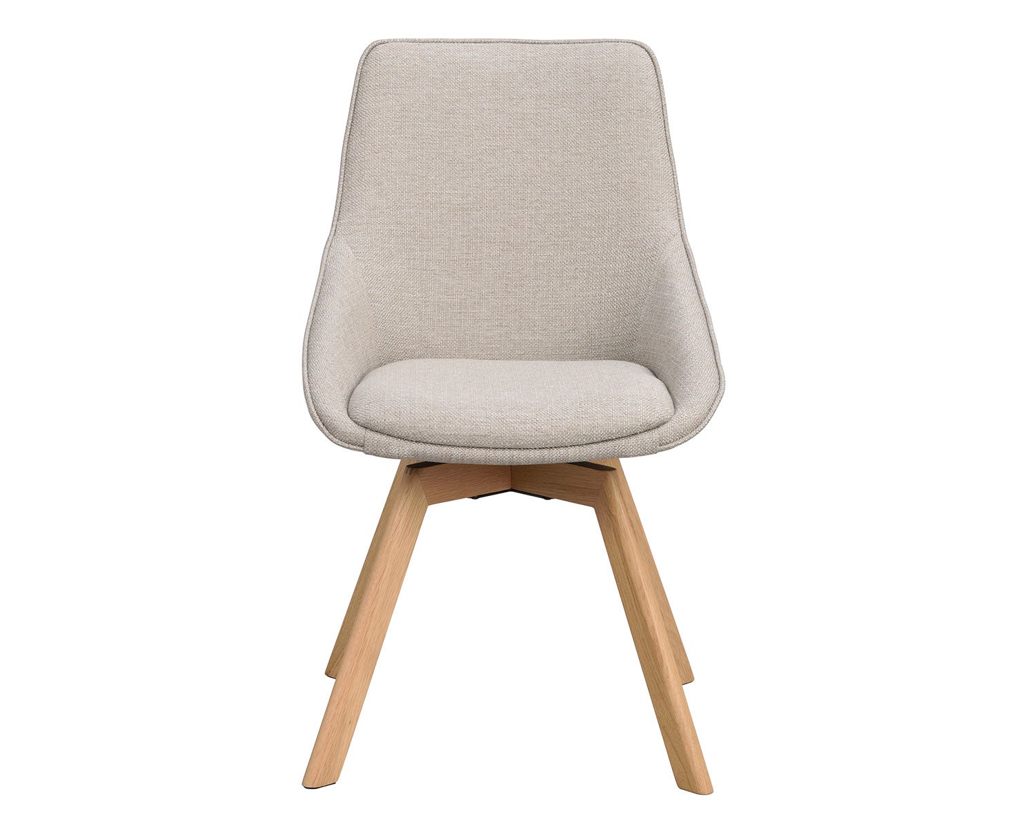 Alison stol i beige tyg, ekben