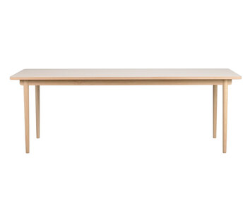 Fairmount Matbord 220x95 i beige HPL och vitpigmenterad ek