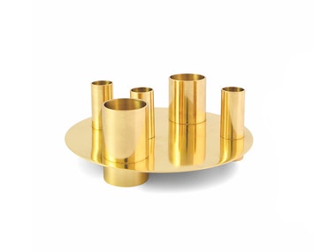 Awa Vas och Ljusstake Mässing