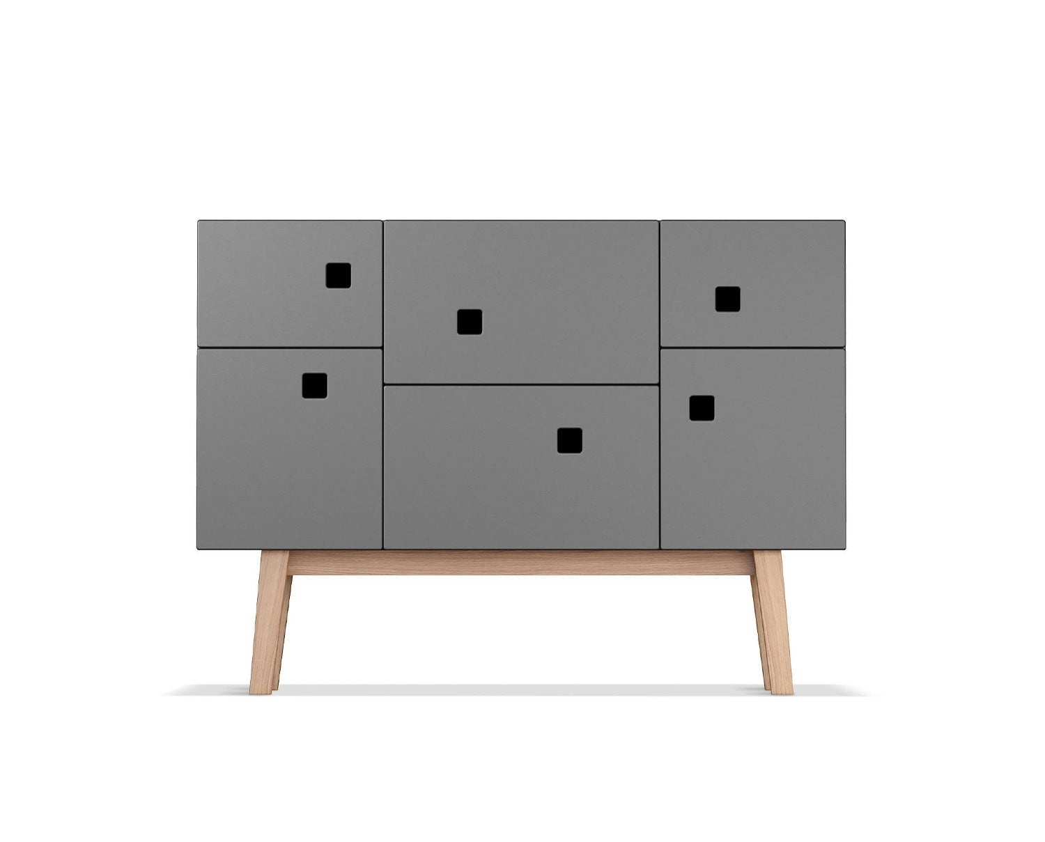 Peep C2 Skåp i färgen Grå med ben i ek