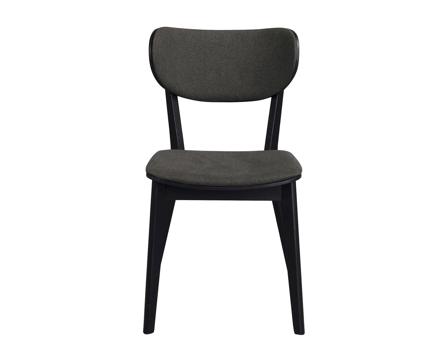 Kato Stol | Svart ek, mörkgrått tyg