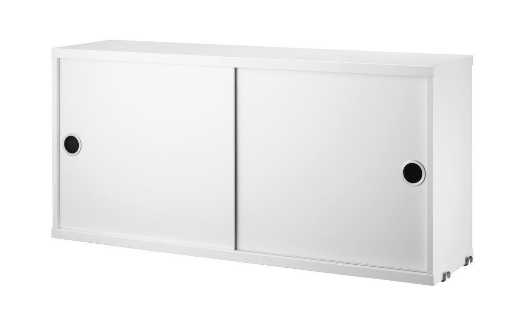 String Skåp med skjutdörrar 78x20 Vit