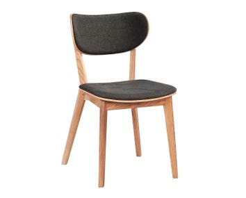 Kato Stol | Lackad ek, mörkgrå