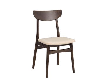Rodham Stol | Brun ek, beige