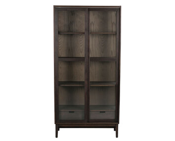 Hazelton Vitrinskåp brun ek 