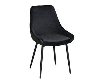 Sierra stol i svart sammet