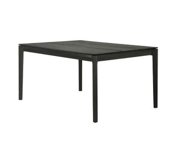 Bok Matbord Svartlackad Ek 140x80 cm