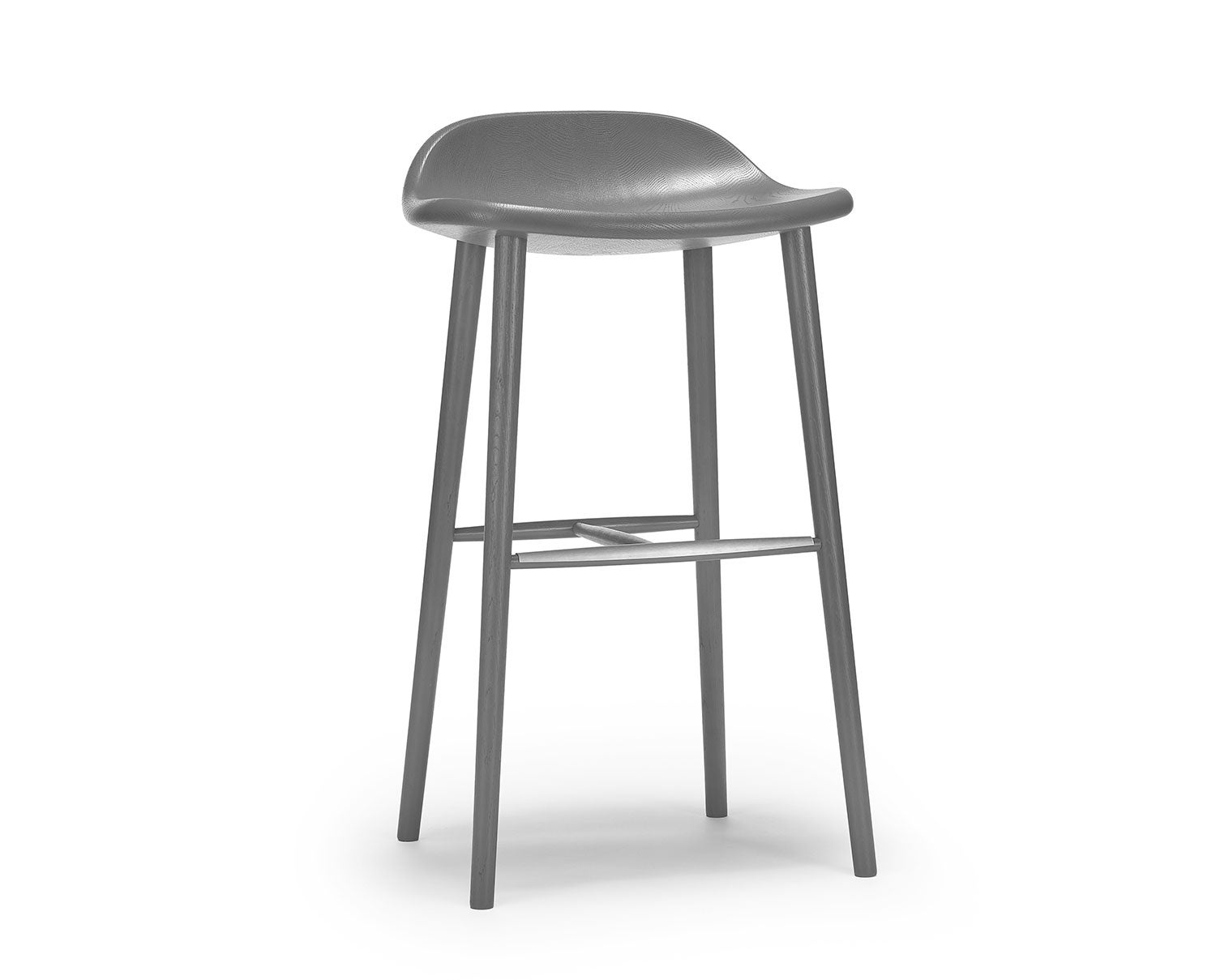 Miss Holly barstol i ek, SH 78 cm, kulör mörkgrå 62 | Stolab