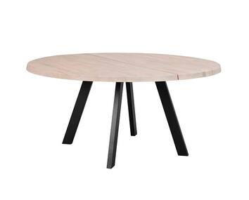 Fred matbord Ø160 cm i vitpigmenterad ek