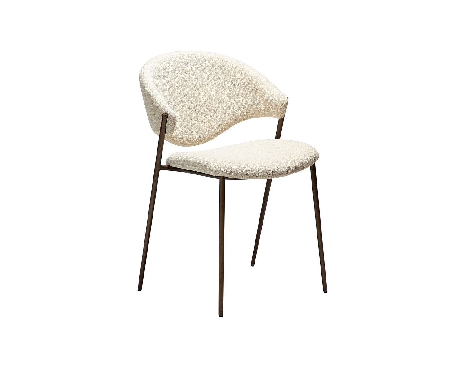 Zone stol i Simply Beige Bouclé snett framifrån