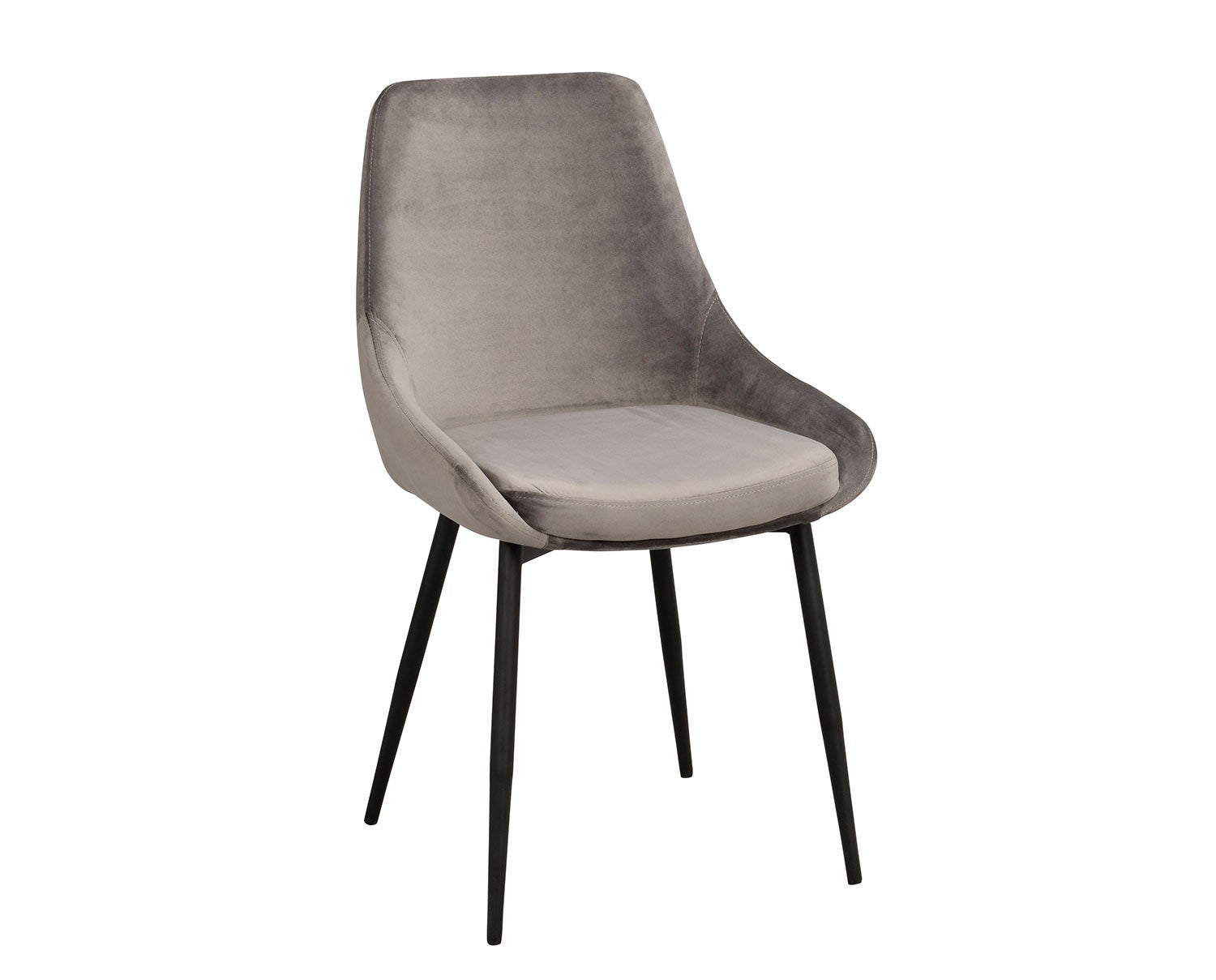 Sierra stol i grå sammetstyg