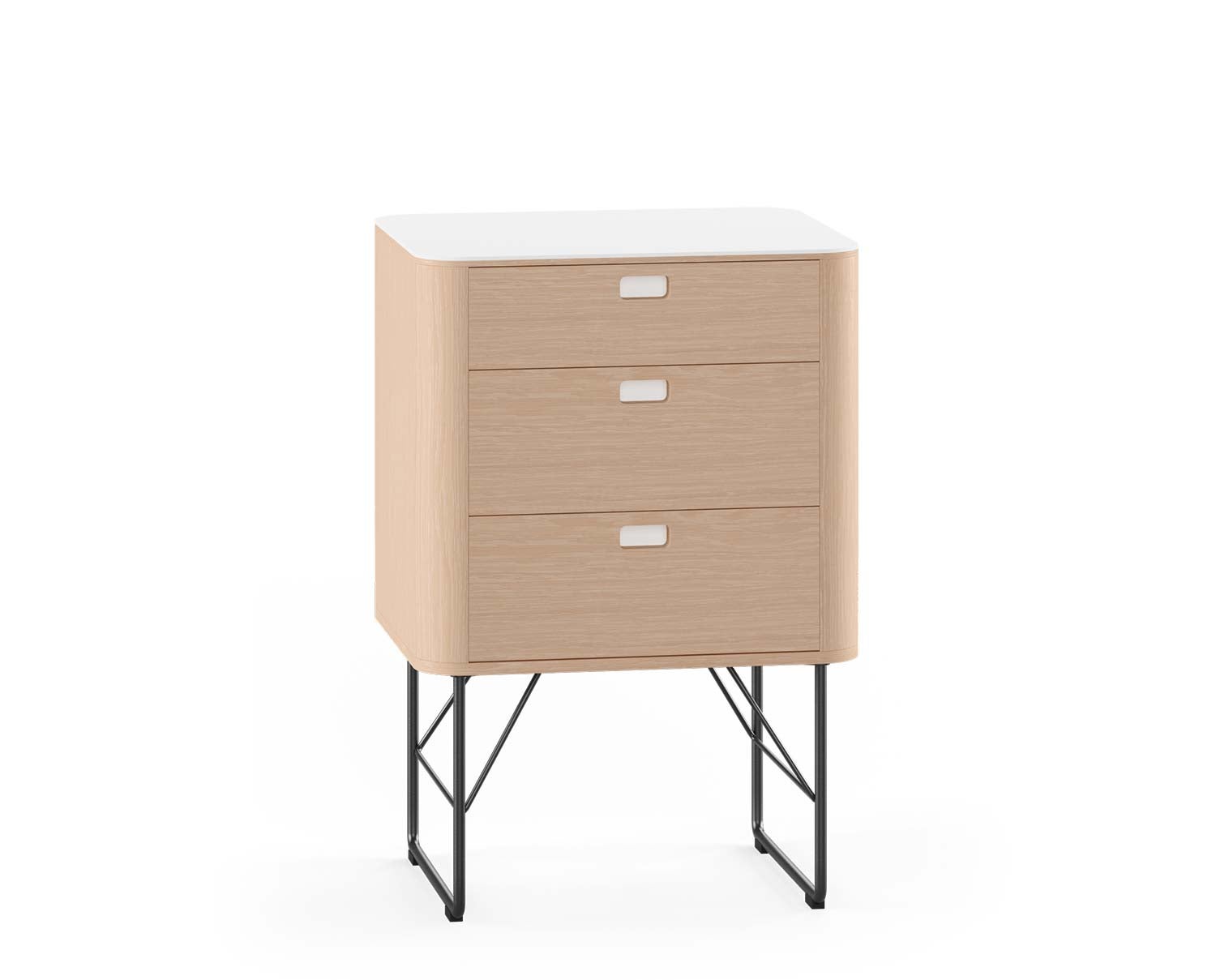 AK 2411 Sängbord Stålben