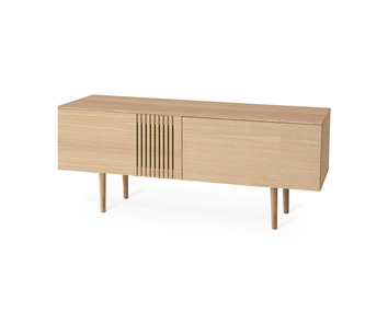 Joel Mediabänk 120 cm Vitoljad Ek