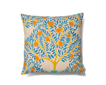 Lemon Garden kuddfodral i färg blå från Classic Collection