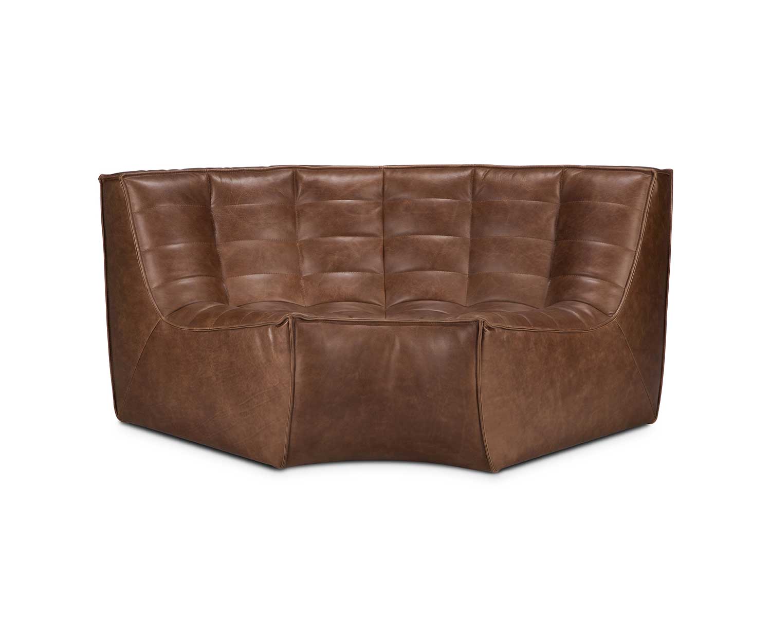 N701 Soffa 90° Runt Hörn | Läder Chestnut | Ethnicraft | Tibergs Möbler