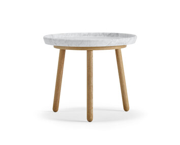 Soffbordet Tureen. Diameter 52 centimeter, höjd 43 centimeter. Skiva i Carrara. 