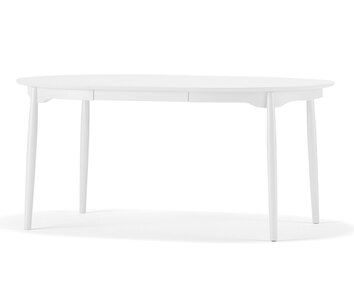 Carl matbord björk, vit 21, 115+1 ilägg | StolAB