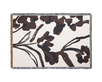 Cilla Tapestry Pläd i färgen Off-White/Dark Grape