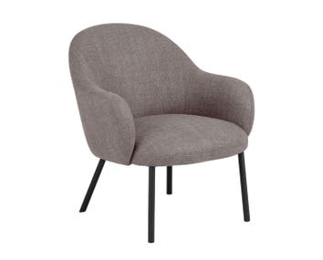 Spencer Loungefåtölj i tyget Basel Ljusgråbrun