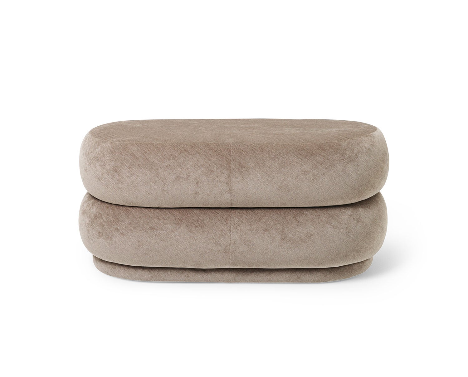 Pouf Oval Sittpuff | Faded Velvet Beige