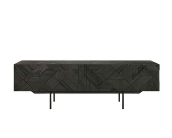 Graphic TV-bänk 160 cm  i svartbetsad lackad teak från Ethnicraft. 